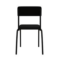 Cadeira Fit Fixa C/4 Pes 475 X 505 X 810 Mm C/4 Un. Preto Preto - 5