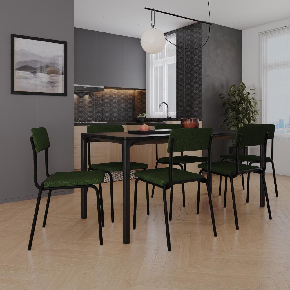 Cadeira Fit Fixa C/4 Pes 475 X 505 X 810 Mm C/4 Un. Klee Verde Musgo Klee Verde Musgo - 2