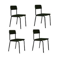 Cadeira Fit Fixa C/4 Pes 475 X 505 X 810 Mm C/4 Un. Klee Verde Musgo Klee Verde Musgo - 1