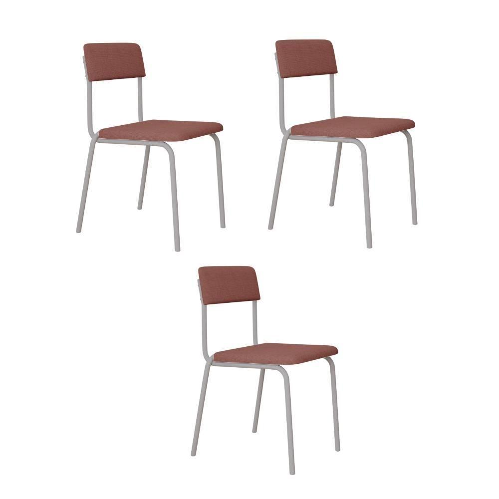 Cadeira Fit Fixa C/4 Pes 475 X 505 X 810 Mm C/3 Un Pés Brancos. Tulipa Rose Tulipa Rose - 1