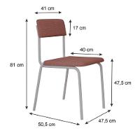 Cadeira Fit Fixa C/4 Pes 475 X 505 X 810 Mm C/3 Un Pés Brancos. Tulipa Rose Tulipa Rose - 6