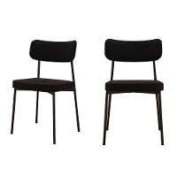 Cadeira Mynna Fixa C/4 Pes 525 X 470 X 790 Mm C/2 Un. Courino Preto Courino Preto - 1