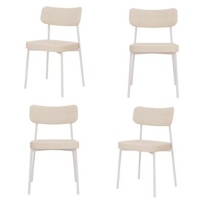 Cadeira Mynna Fixa C/4 Pes 525 X 470 X 790 Mm C/4 Um Pés Brancos. Corriente Areia Corriente Areia