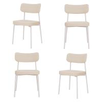 Cadeira Mynna Fixa C/4 Pes 525 X 470 X 790 Mm C/4 Um Pés Brancos. Corriente Areia Corriente Areia - 1