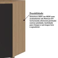 Balcão De Cozinha Canto Diagonal 74cm 1 Porta Sem Tampo Slim Freijó/preto