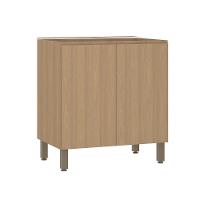 Balcão De Cozinha 80cm 2 Portas Sem Tampo Slim Luciane Móvei Freijó/freijó Brasil - 1