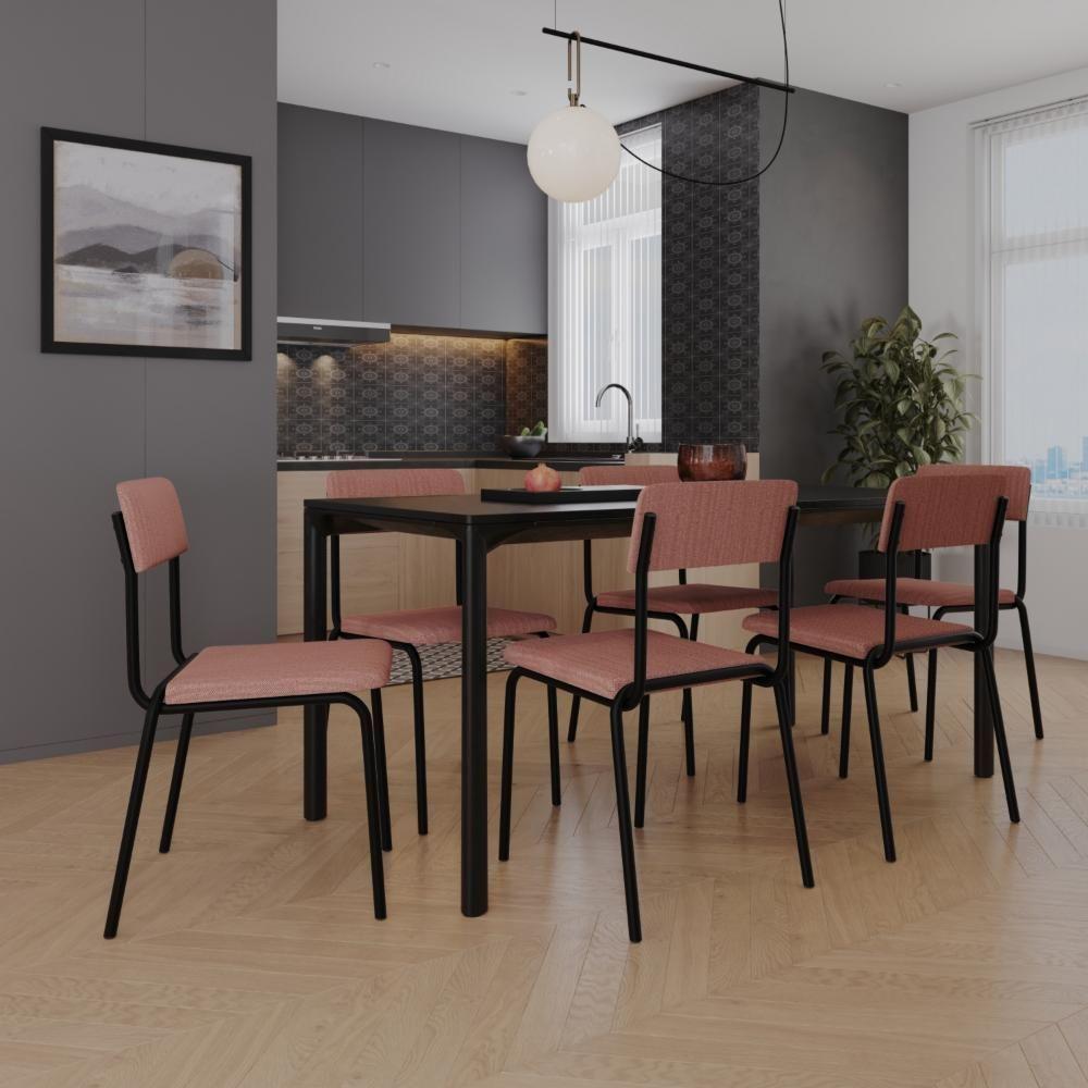 Cadeira Fit Fixa C/4 Pes 475 X 505 X 810 Mm C/4 Un. Linked Rosa Linked Rosa - 2