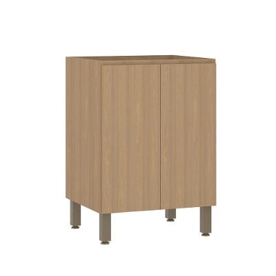 Balcão De Cozinha 60cm 2 Portas Sem Tampo Slim Luciane Móvei Freijó/freijó Brasil