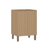 Balcão De Cozinha 60cm 2 Portas Sem Tampo Slim Luciane Móvei Freijó/freijó Brasil - 1