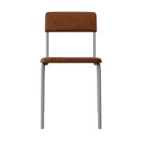 Cadeira Fit Fixa C/4 Pes 475 X 505 X 810 Mm C/4 Un Pés Brancos. Courino Caramelo Courino Caramelo