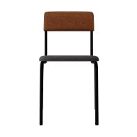 Cadeira Fit Fixa C/4 Pes 475 X 505 X 810 Mm C/4 Un. Crt.cinza Claro/courino Caramelo Crt Cinza Claro/courino Caramelo