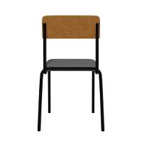 Cadeira Fit Fixa C/4 Pes 475 X 505 X 810 Mm C/4 Un. Crt.cinza Claro/courino Caramelo Crt Cinza Claro/courino Caramelo - 5