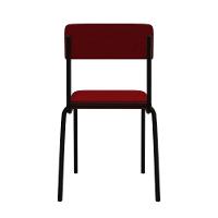 Cadeira Fit Fixa C/4 Pes 475 X 505 X 810 Mm C/4 Un. Vermelho Vin. Vermelho Vinho - 5