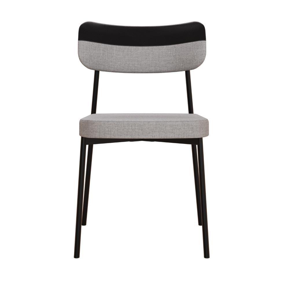 Cadeira Mynna Fixa C/4 Pes 525 X 470 X 790 Mm C/1 Un. Crt.cinza Claro/courino Preto Crt Cinza Claro/courino Preto - 4