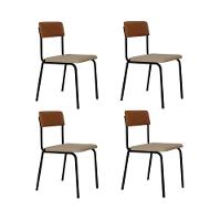 Cadeira Fit Fixa C/4 Pes 475 X 505 X 810 Mm C/4 Un. Crt.areia/courino Caramelo Crt Areia/courino Caramelo - 1