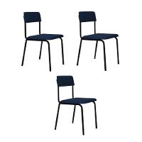 Cadeira Fit Fixa C/4 Pes 475 X 505 X 810 Mm C/3 Un. Azul Celeste Azul Celeste - 1