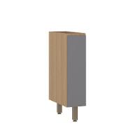 Balcão De Cozinha 20cm 1 Porta Sem Tampo Slim Luciane Móveis Freijó/cinza Puro - 1