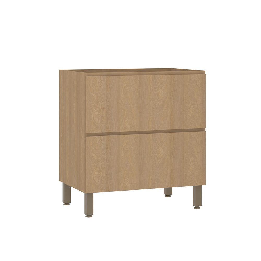 Balcão De Cozinha 80cm 1 Porta E 1 Gaveta Sem Tampo Slim Luc Freijó/freijó Brasil - 1