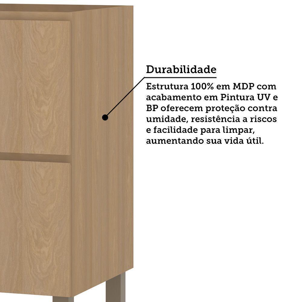 Balcão De Cozinha 80cm 1 Porta E 1 Gaveta Sem Tampo Slim Luc Freijó/freijó Brasil - 4