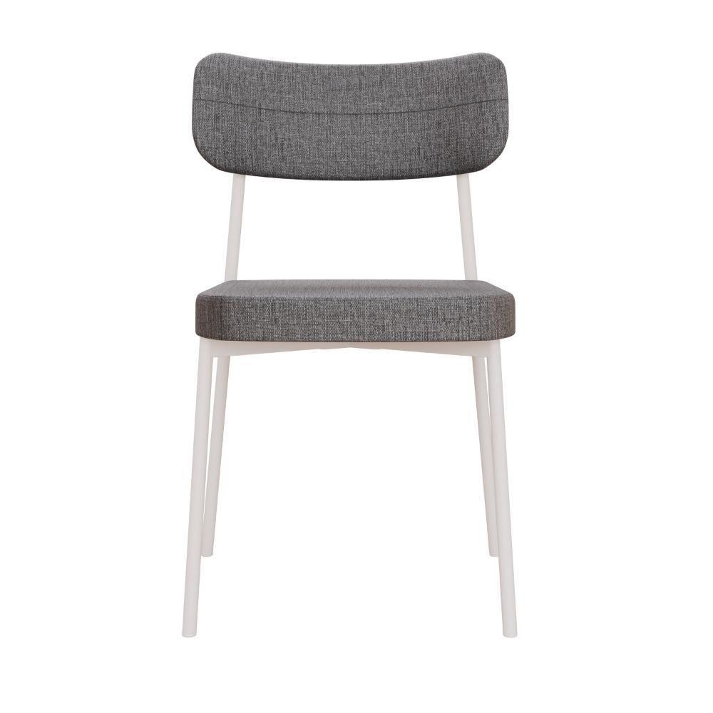 Cadeira Mynna Fixa C/4 Pes 525 X 470 X 790 Mm C/4 Um Pés Brancos. Corriente Cinza Corriente Cinza - 4