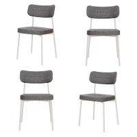 Cadeira Mynna Fixa C/4 Pes 525 X 470 X 790 Mm C/4 Um Pés Brancos. Corriente Cinza Corriente Cinza - 1