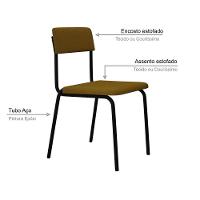 Cadeira Fit Fixa C/4 Pes 475 X 505 X 810 Mm C/4 Un. Mostarda Mostarda - 3