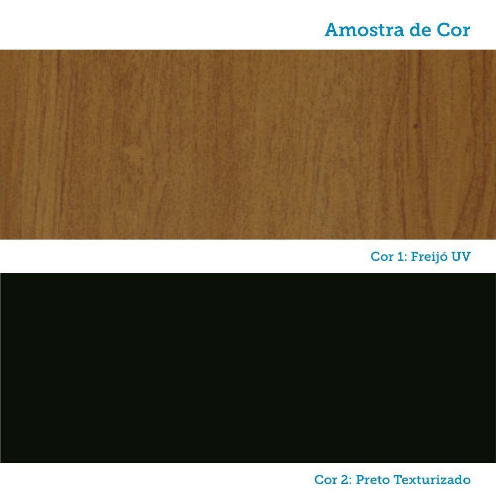 Balcão De Cozinha 40cm 1 Porta Sem Tampo Slim Luciane Móveis Freijó/preto - 8