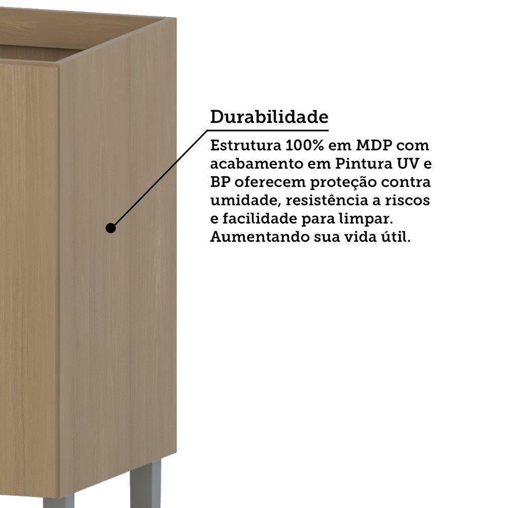 Balcão Canto Reto 80cm 1 Porta Sem Tampo Classic Luciane Freijó/freijó Brasil - 6