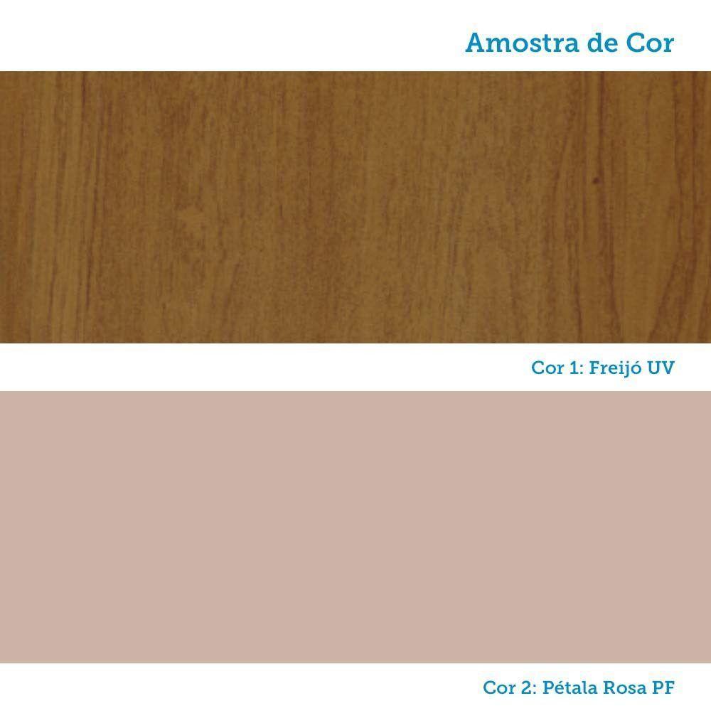 Balcão De Cozinha Para Pia 120cm 2 Portas E 3 Gavetas Classi Freijó/petala Rosa - 4