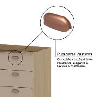 Balcão De Cozinha Para Pia 120cm 2 Portas E 3 Gavetas Classi Freijó/petala Rosa - 2
