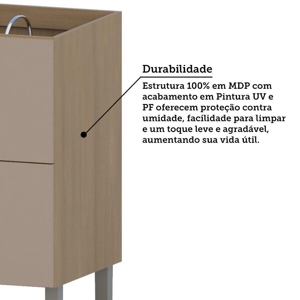 Balcão De Cozinha Sem Tampo 80cm 1 Porta E 1 Gavetão Classic Freijó/petala Rosa - 4