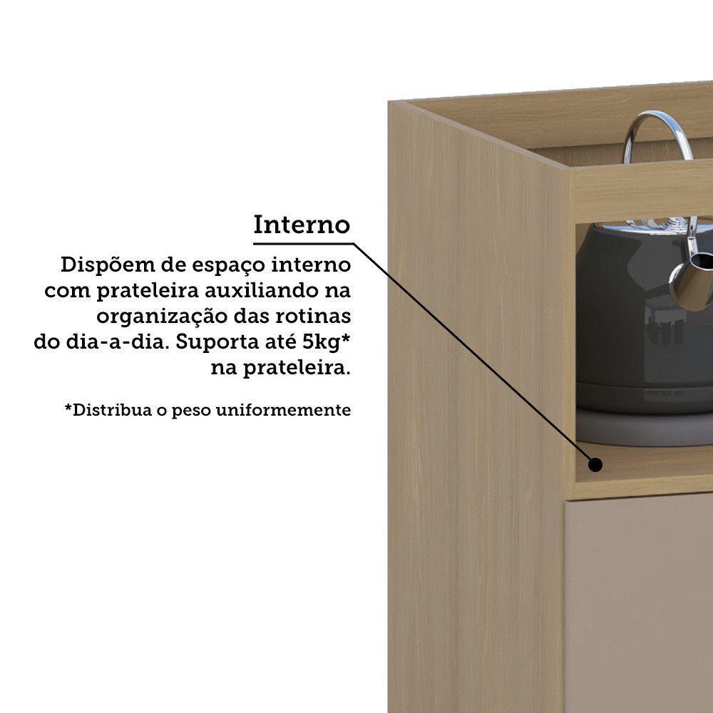 Balcão De Cozinha Sem Tampo 80cm 1 Porta E 1 Gavetão Classic Freijó/petala Rosa - 5