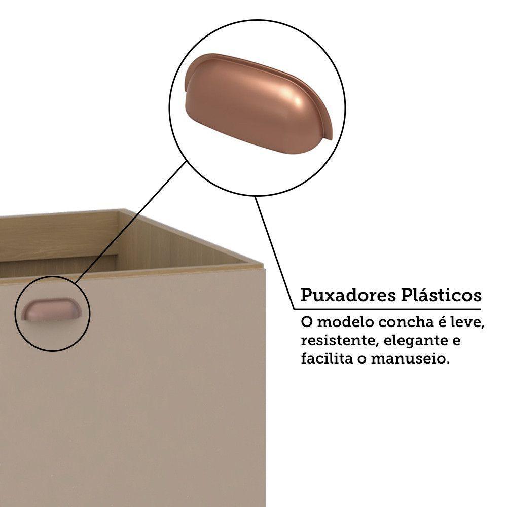 Balcão De Cozinha Sem Tampo 80cm 1 Porta E 1 Gavetão Classic Freijó/petala Rosa - 6