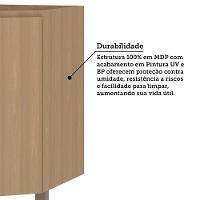 Balcão De Cozinha Canto Diagonal 74cm 1 Porta Sem Tampo Slim Freijó/freijó Brasil