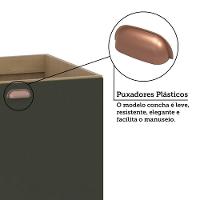 Balcão De Cozinha Sem Tampo 80cm 2 Portas Classic Luciane Mó Freijó/verde Amalfi - 7