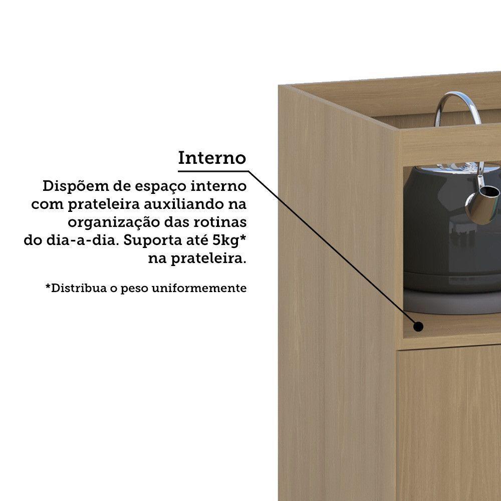 Balcão De Cozinha Sem Tampo 80cm 1 Porta E 1 Gavetão Classic Freijó/freijó Brasil - 3