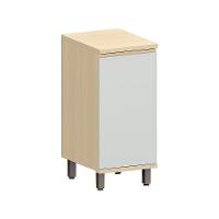 Balcão De Cozinha 40cm 1 Pt Aura Luciane Móveis Carvalho/cinza Cristal - 1