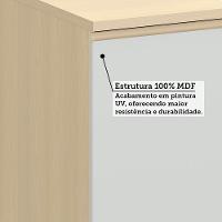 Balcão De Cozinha 40cm 1 Pt Aura Luciane Móveis Carvalho/cinza Cristal