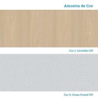 Balcão De Cozinha 40cm 1 Pt Aura Luciane Móveis Carvalho/cinza Cristal - 8