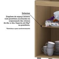 Balcão De Cozinha Para Pia 120cm 2 Portas E 3 Gavetas Classi Freijó/verde Amalfi - 6
