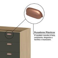 Balcão De Cozinha Para Pia 120cm 2 Portas E 3 Gavetas Classi Freijó/verde Amalfi - 7