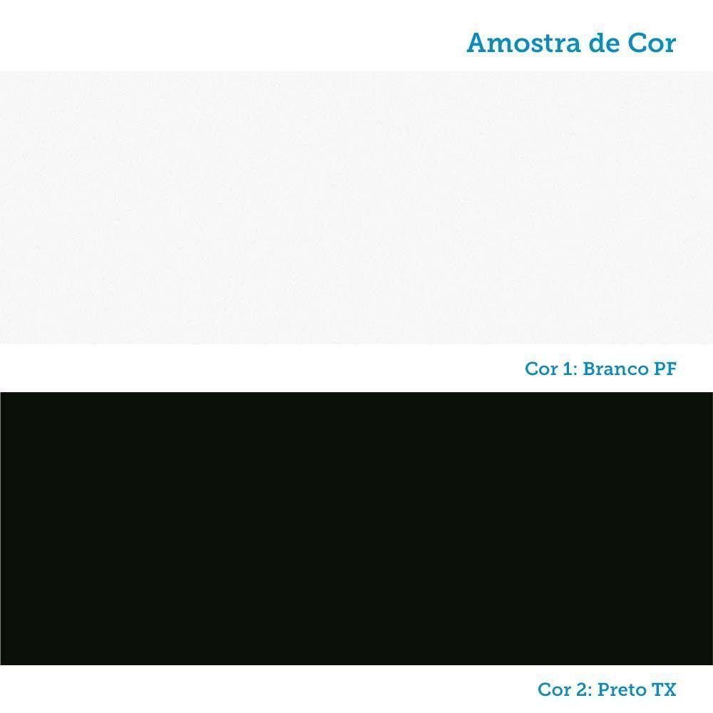 Balcão De Pia Sem Tampo 120cm 3 Portas E 2 Gavetas Dora Luci Branco/preto - 9
