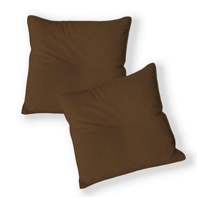 Kit 2 Capas Para Almofada Quadrada Veludo 50x50cm - 7 Decor Marrom