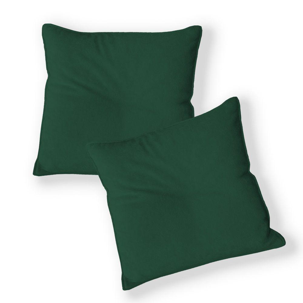 Kit 2 Capas Para Almofada Quadrada Boucle 50x50cm - 7 Decor Verde Escuro - 1