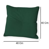 Kit 2 Capas Para Almofada Quadrada Veludo 40x40cm - 7 Decor Verde Escuro - 4