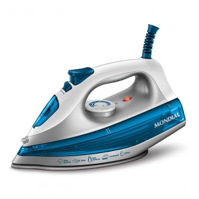 Ferro a Vapor e a Seco Mondial FVN-01-BL Base Cerâmica Azul 110V