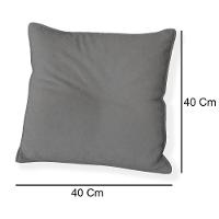 Kit 2 Capas Para Almofada Quadrada Veludo 40x40cm - 7 Decor Cinza Escuro - 4