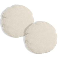 Kit 2 Capas Para Almofada Redonda Boucle 50x50cm - 7 Decor Bege - 1