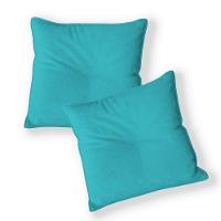 Kit 2 Capas Para Almofada Quadrada Veludo 50x50cm - 7 Decor Azul Turquesa - 1