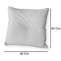 Kit 2 Capas Para Almofada Quadrada Boucle 40x40cm - 7 Decor Prata - 4